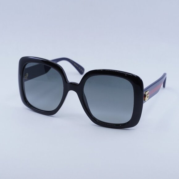 🕶️ New Gucci GG0713S 001 Sunglasses - Black Frame, Grey Gradient Lenses - Picture 1 of 11